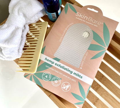 SkinBare hemp exfoliating mitts