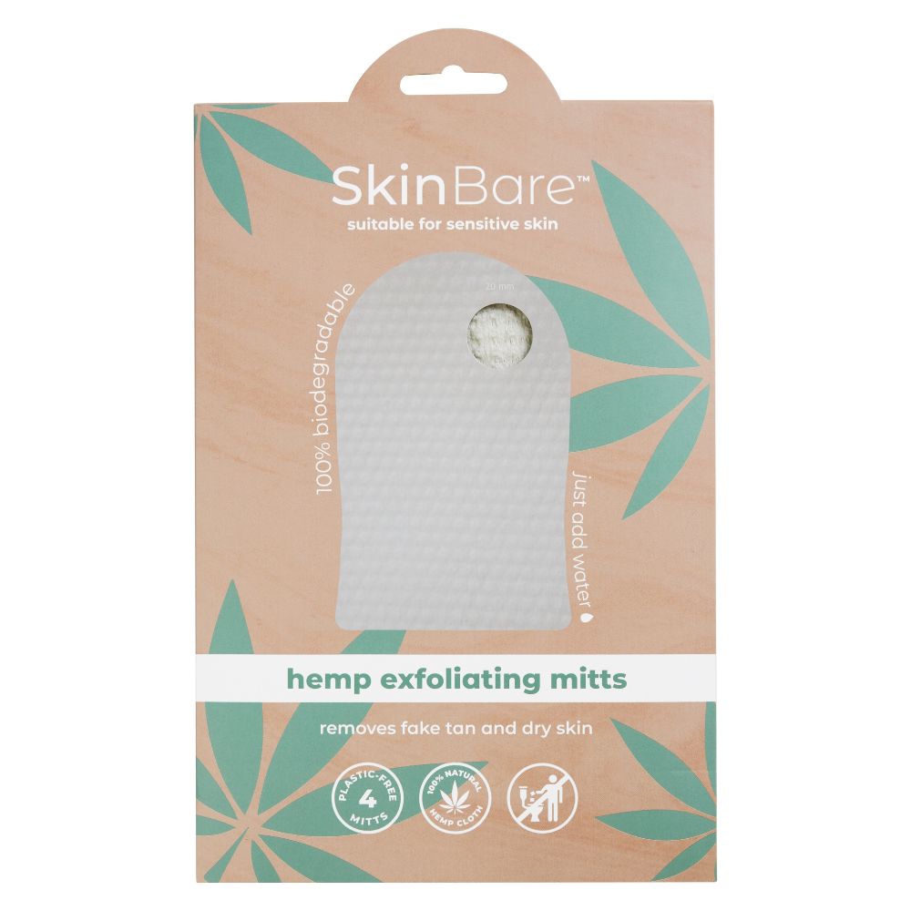 SkinBare hemp exfoliating mitts